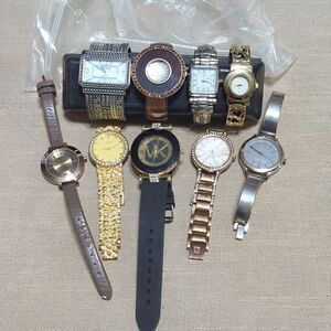 9pc luxury brand ladies watch bundle